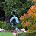 outdoor garden decoration animal sculpture metel crafts bronze crane statue